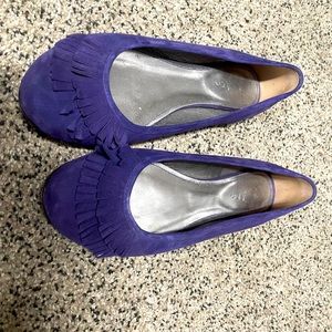 Boden Suede Fringe Flats